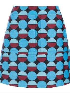 La Double J  Sfere Azzurro in Cady Mini Skirt Sz S RARE! NWT